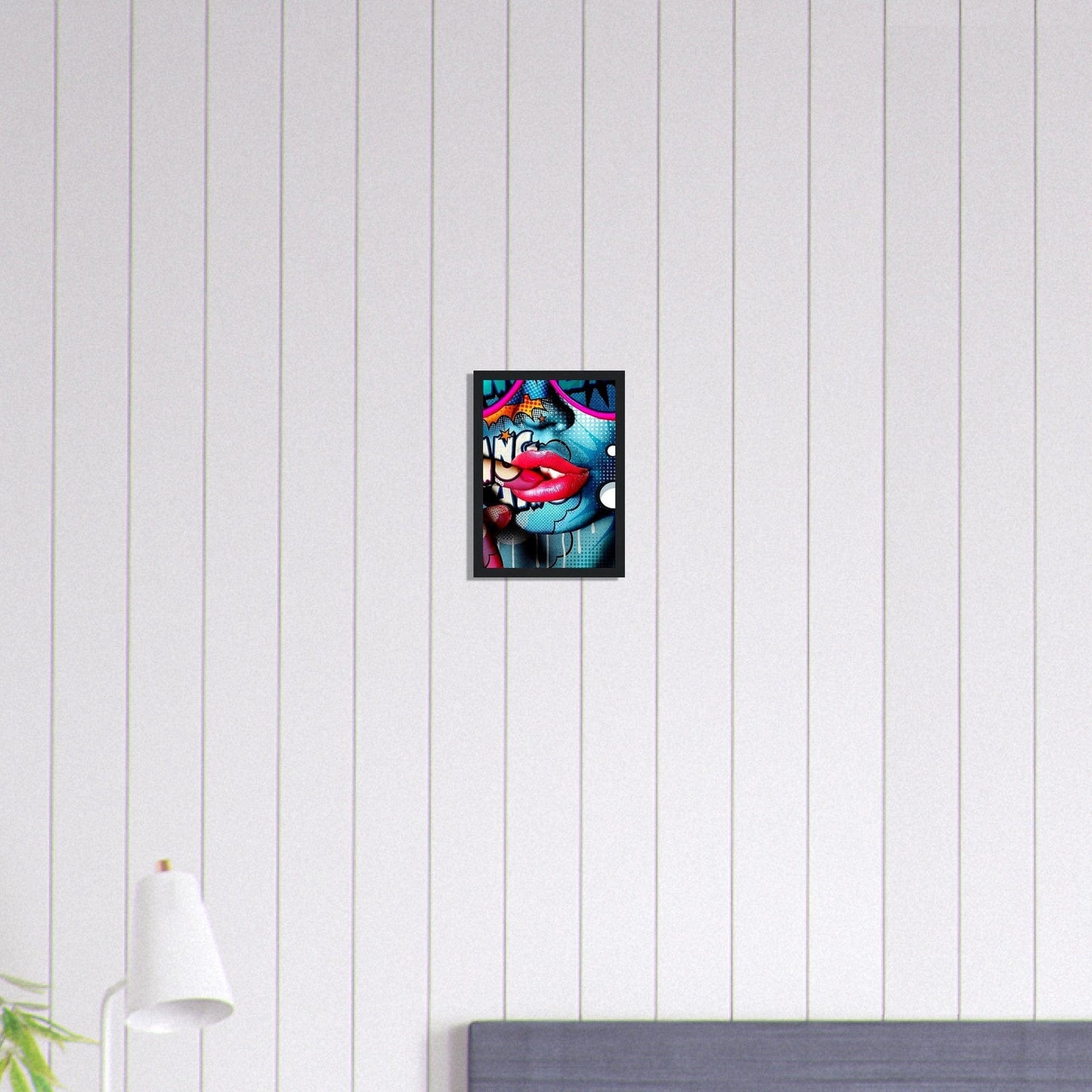 Canvanation Print Material A4 21x29.7 cm / 8x12″ Tableau Street Art Femme Pop Bleu