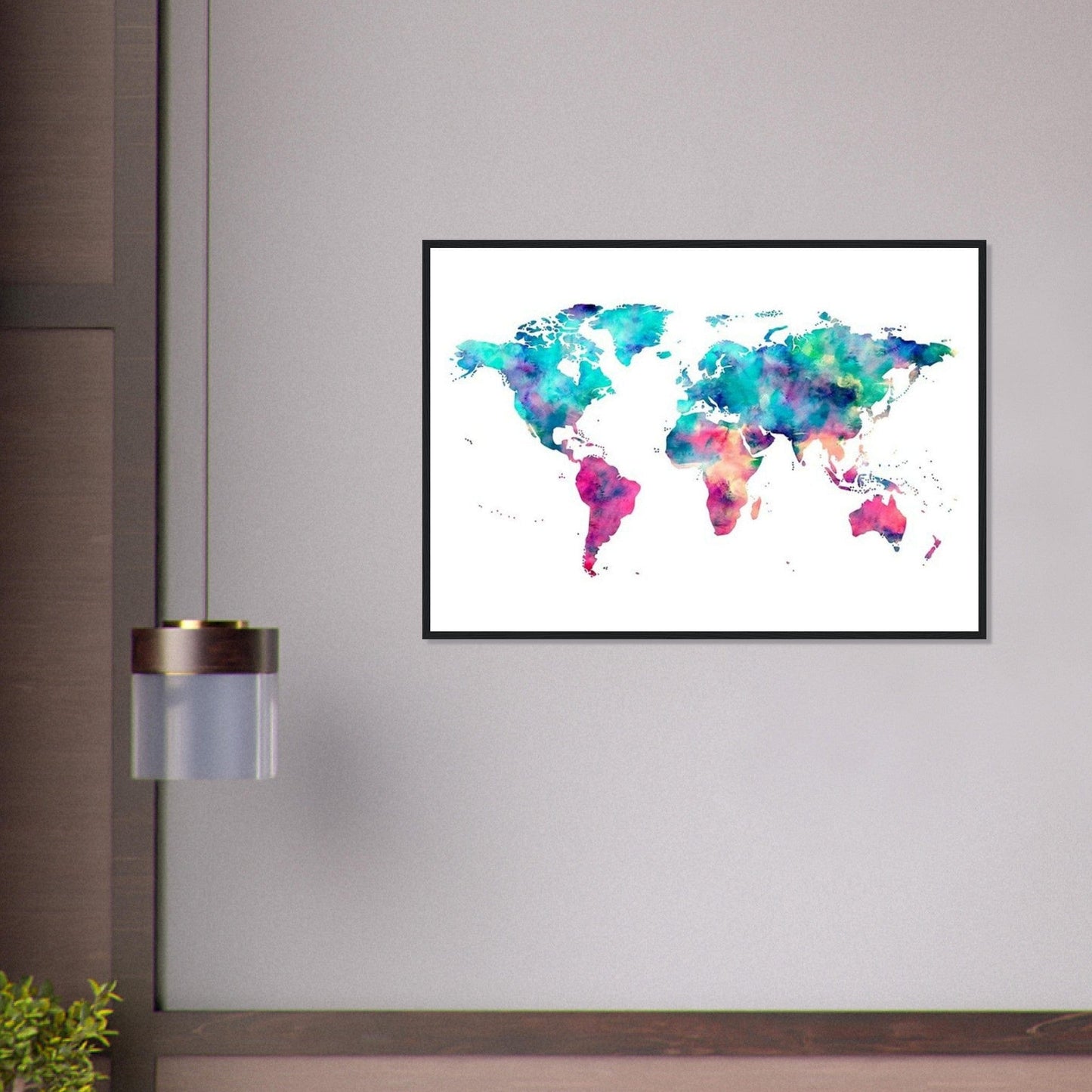 Canvanation Print Material Tableau Planisphere Du Monde - Terres Lointaines
