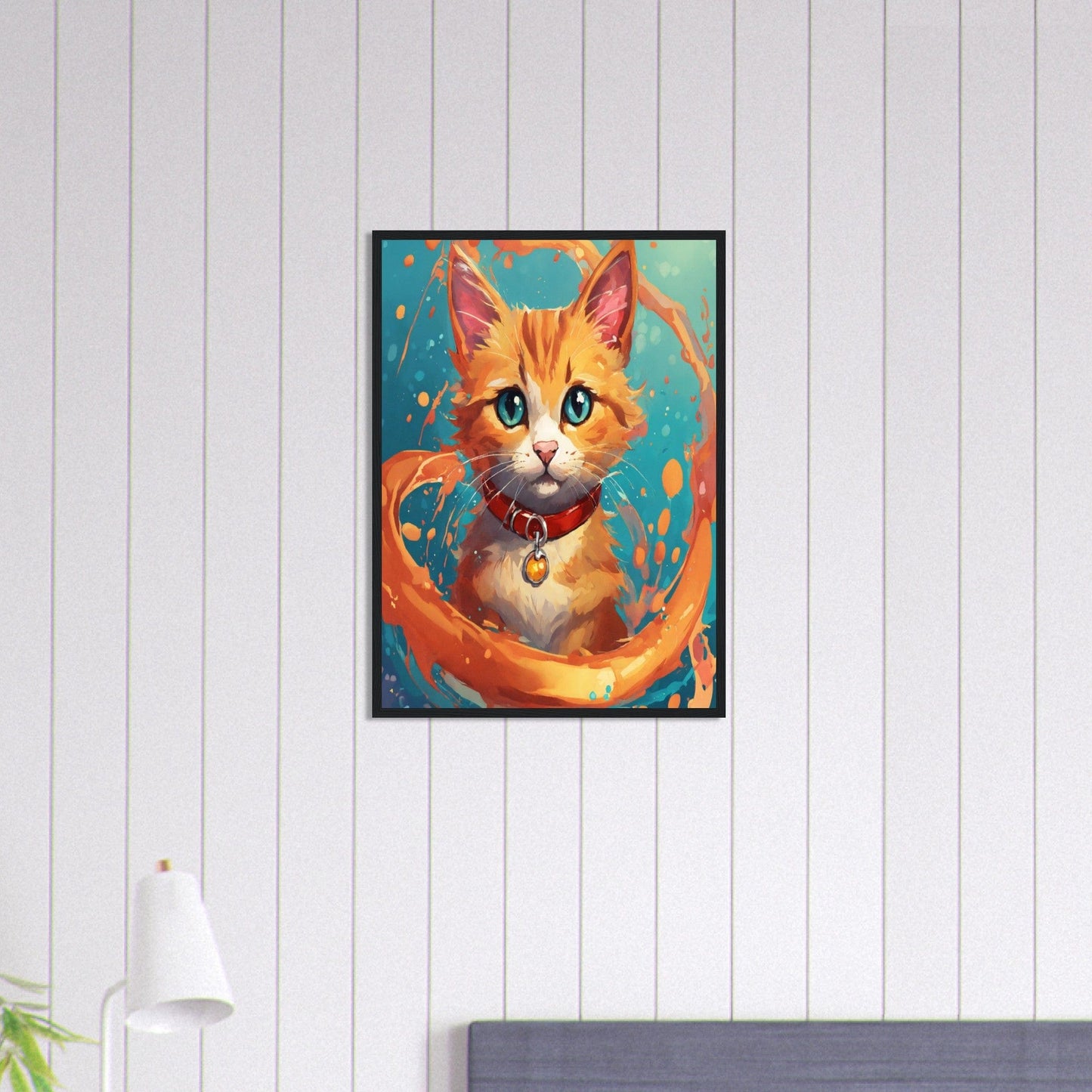 Canvanation Print Material 50x70 cm / 20x28″ Tableau Chat L’énigme Féline