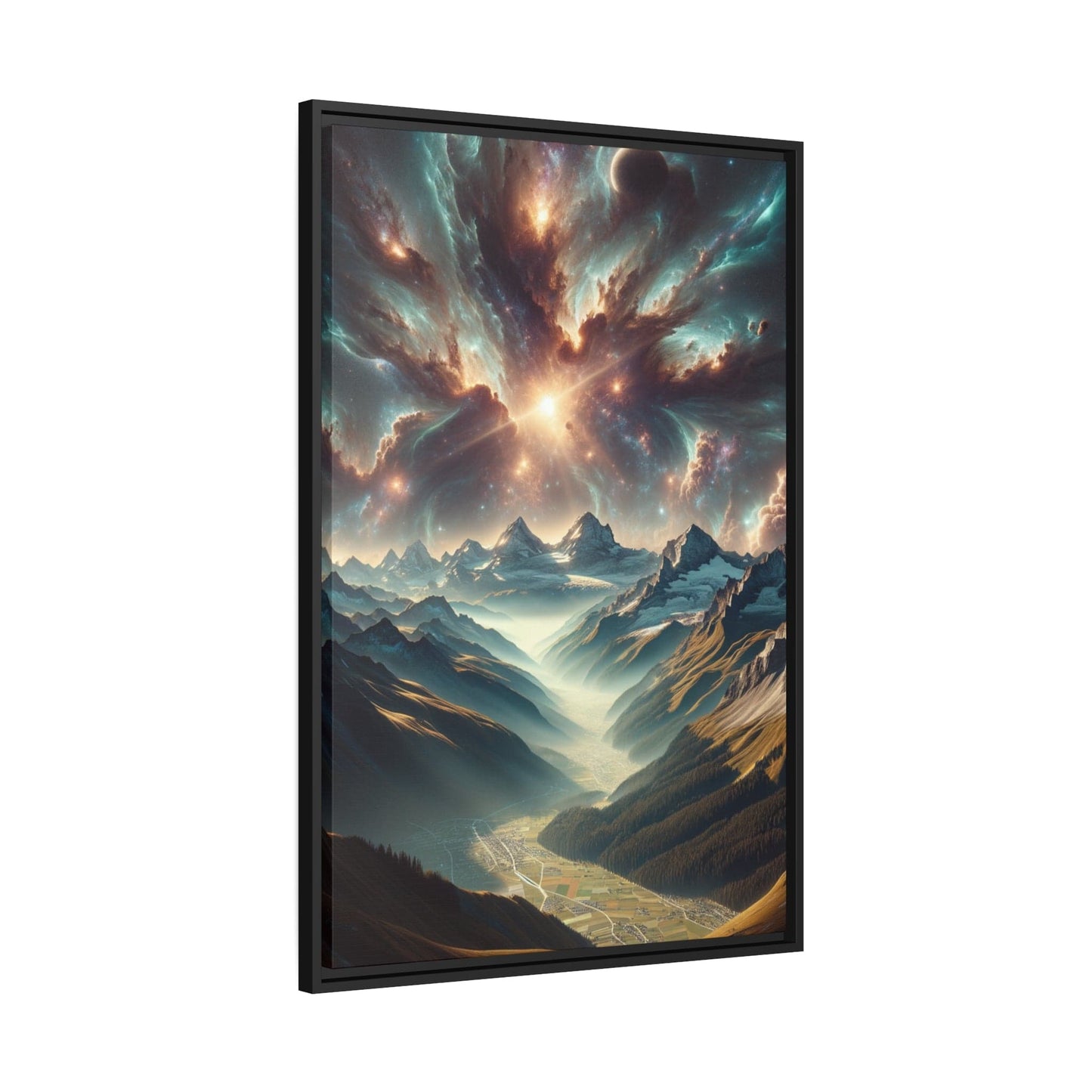 Printify Canvas Tableau Éclat Éternel : Les Cimes Sculptées par la Lumière