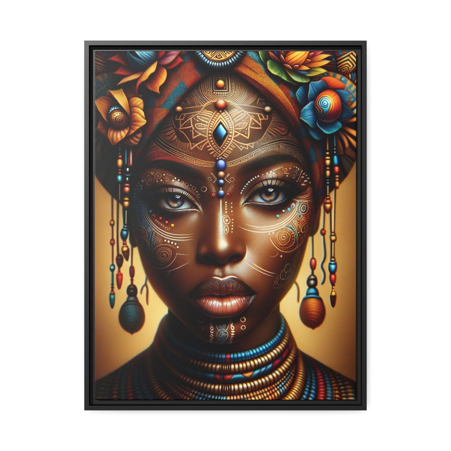 Printify Canvas 61.00 Cm" x 81.30 Cm" (Vertical) Tableau La beauté intemporelle de la femme africaine