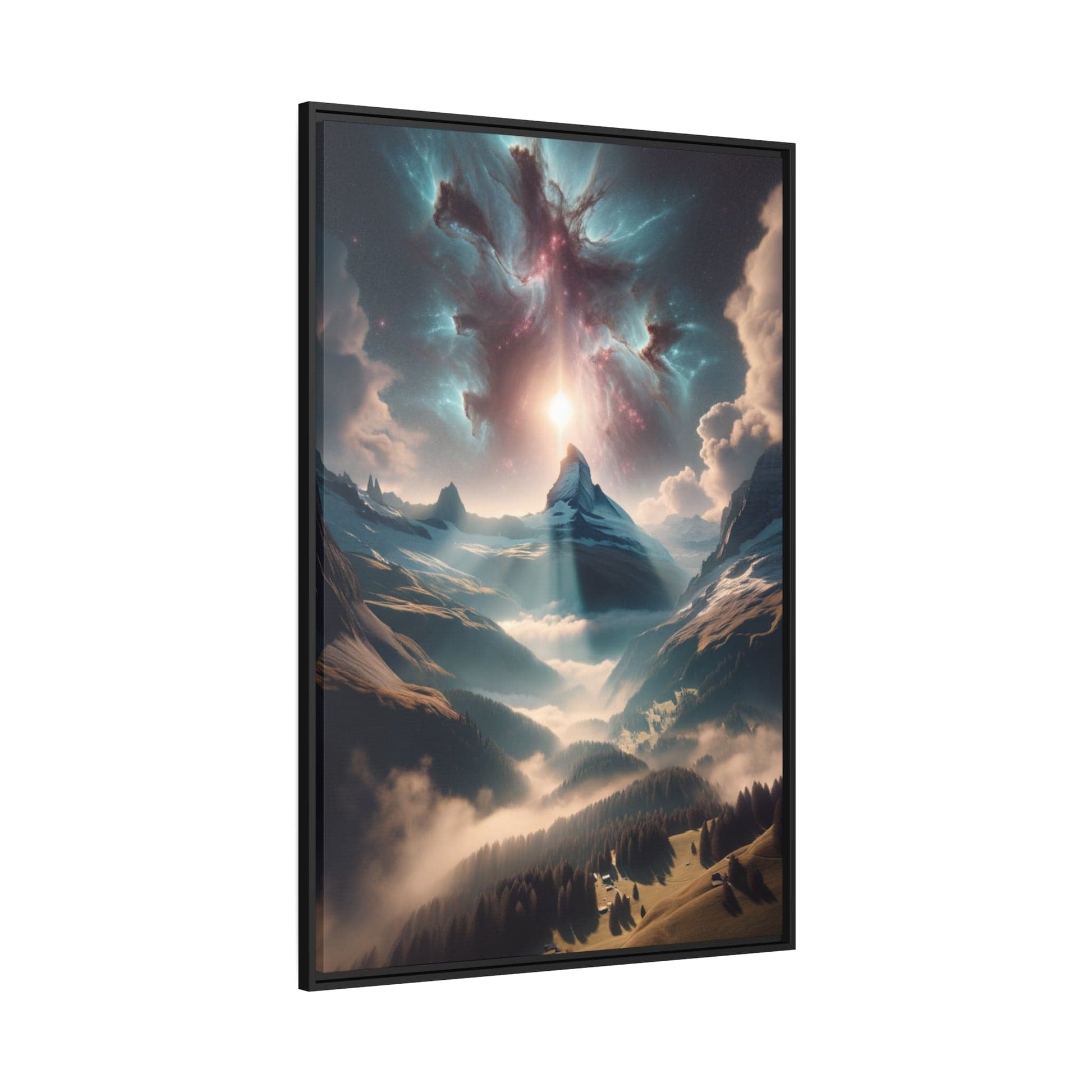 Printify Canvas Tableau Éclats d'Altitude : Une Ode Majestueuse aux Cimes