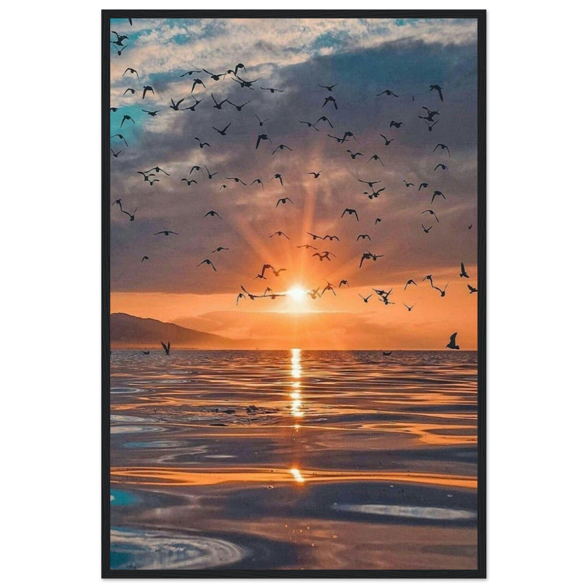 Gelato Print Material 60x90 cm / 24x36″ Peinture Coucher De Soleil Impressionniste
