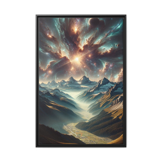 Printify Canvas 61.00 Cm″ x 91.40 Cm″ (Vertical) Tableau Éclat Éternel : Les Cimes Sculptées par la Lumière
