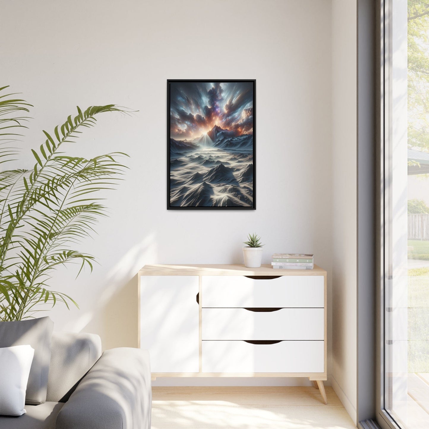 Printify Canvas Tableau Éclats d'Altitude : Une Ode en Couleurs aux Cimes Inaltérables