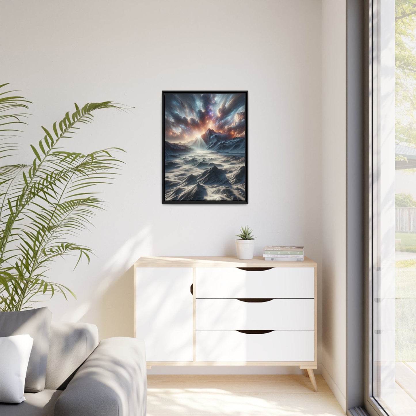 Printify Canvas Tableau Éclats d'Altitude : Une Ode en Couleurs aux Cimes Inaltérables