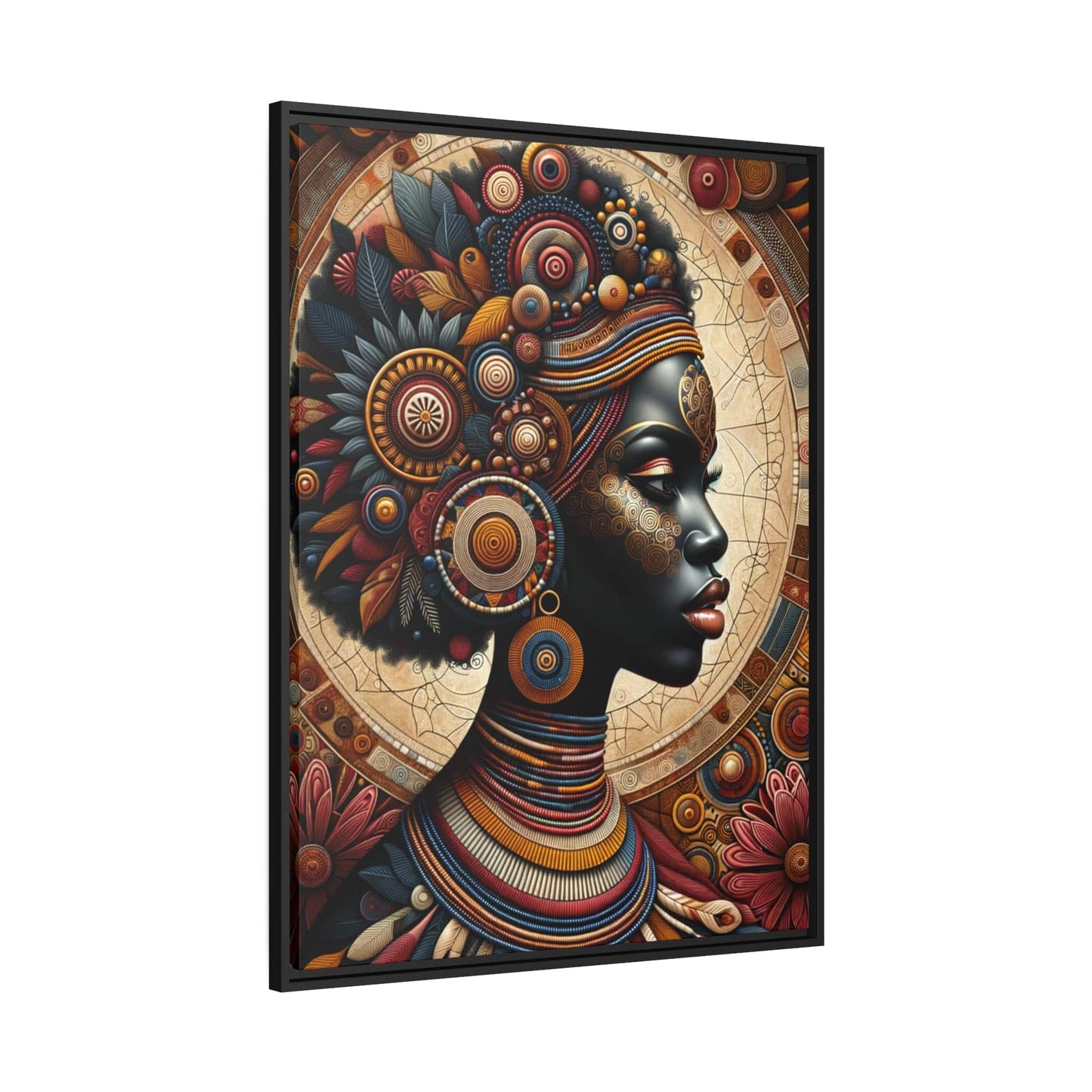 Printify Canvas Tableau "La puissance féminine africaine : un tableau vibrant de beauté et de grâce"