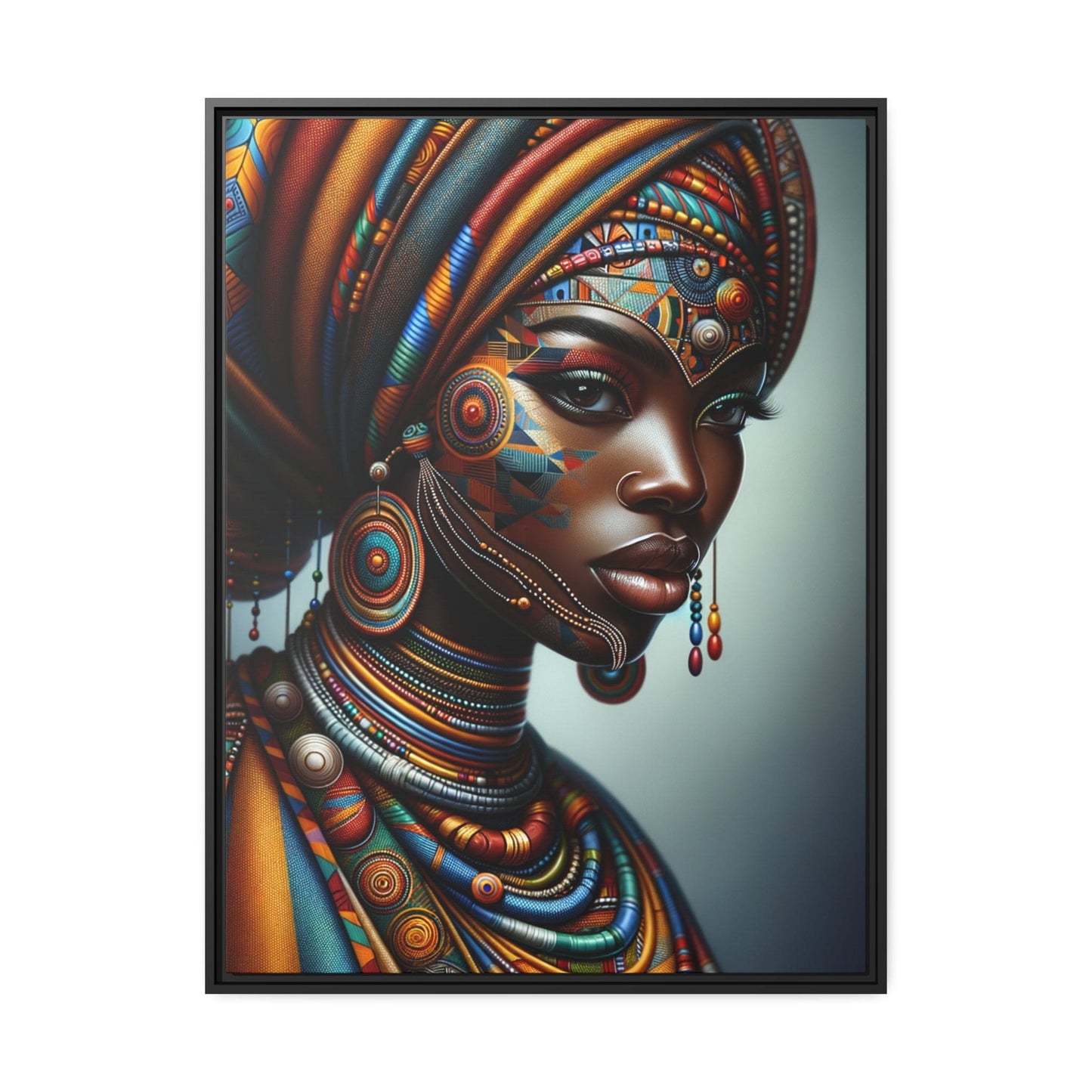 Printify Canvas 76.20 Cm" x 101.60 Cm" (Vertical) Tableau "La grâce et l'audace : Portraits de femmes africaines dans toute leur splendeur"