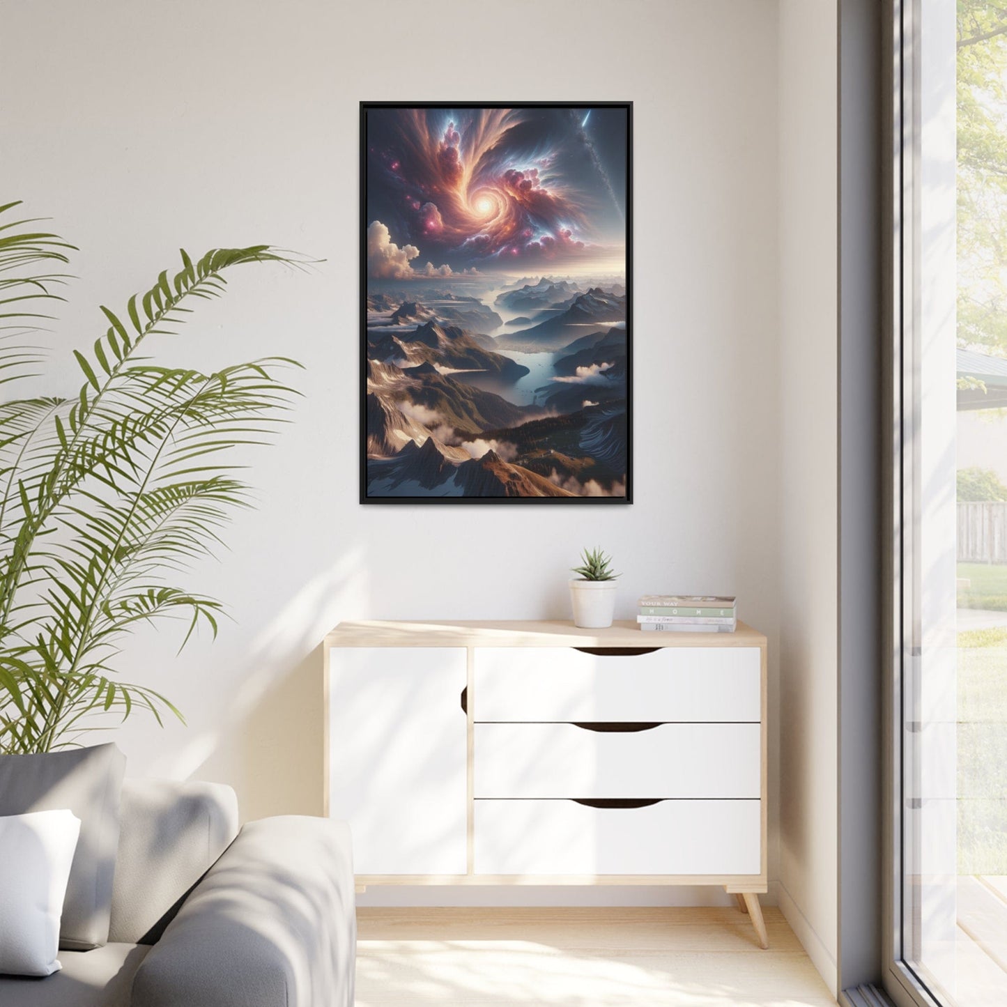 Printify Canvas Tableau Les Cimes en Éveil : Horizon d'Émerveillement