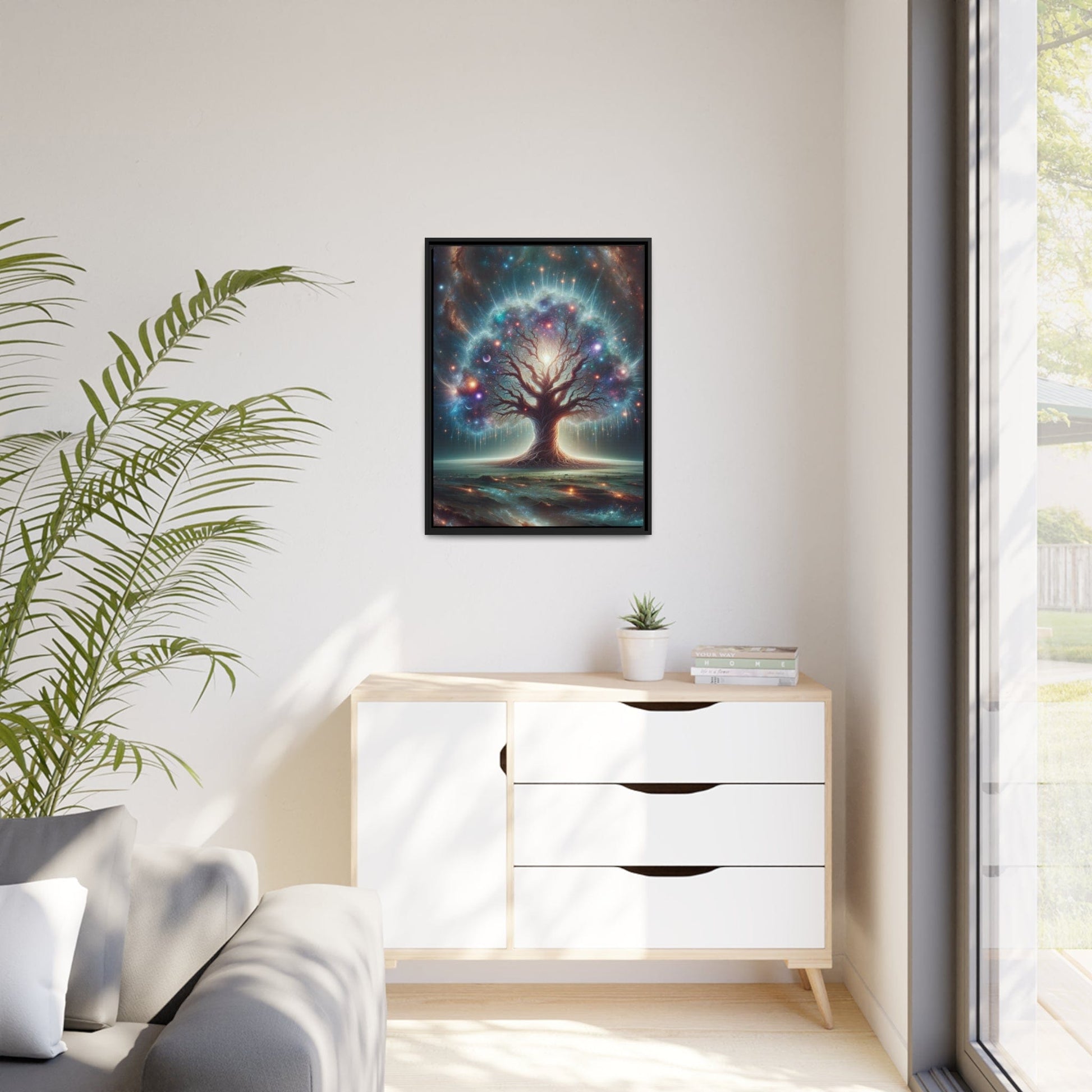 Printify Canvas Tableau Un arbre de vie cosmique
