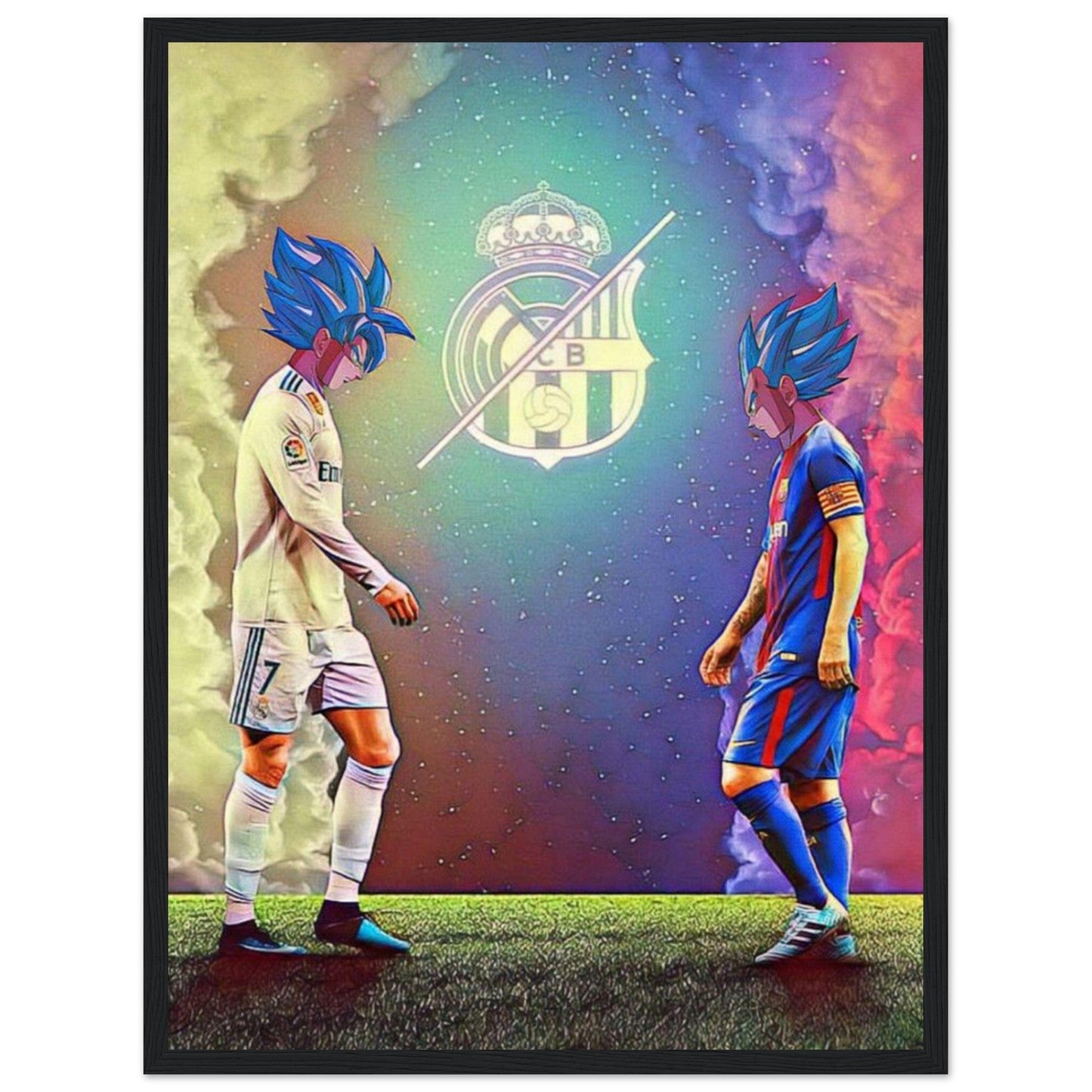 Canvanation Print Material Tableau Football Manchester FCB Dragon Ball Z