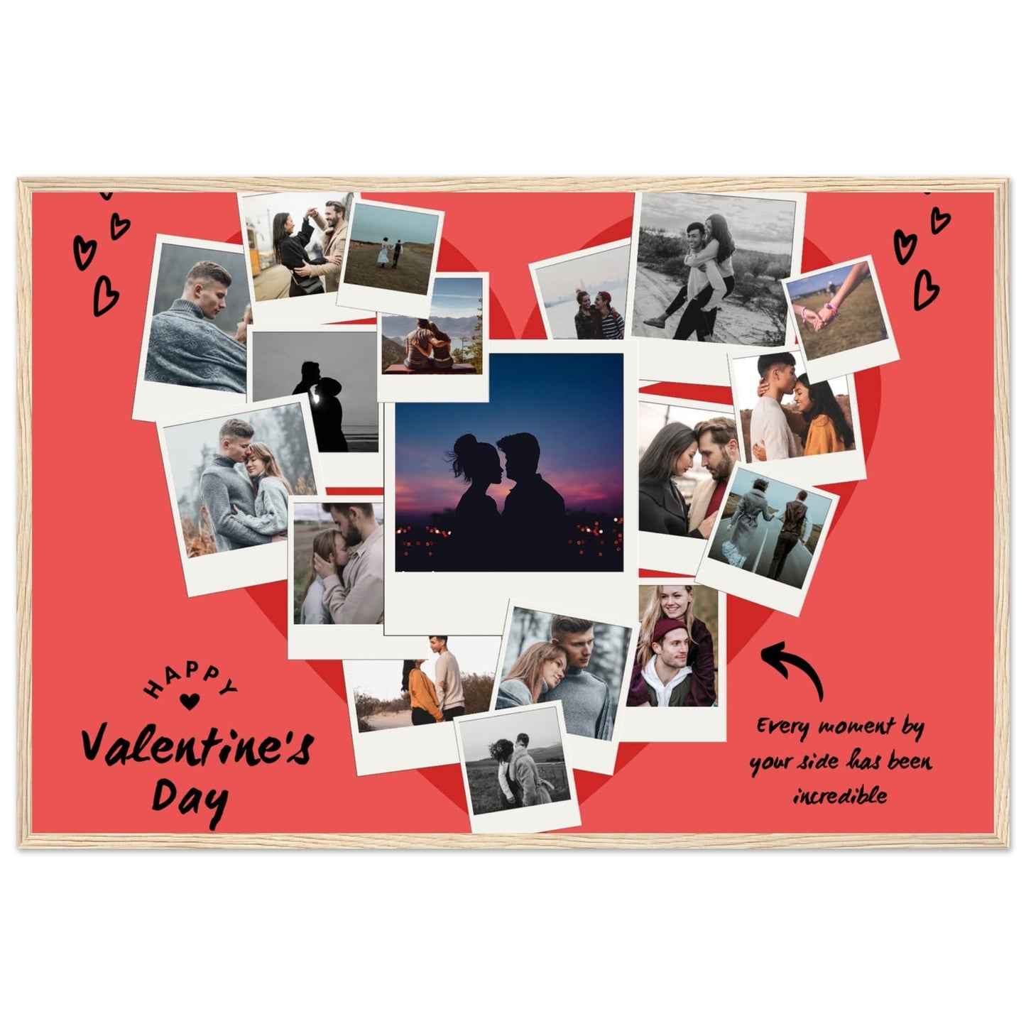 Canvanation Print Material 60x90 cm / 24x36″ / Bois Pele Mele Cadre Photo Couple "Every Moment"