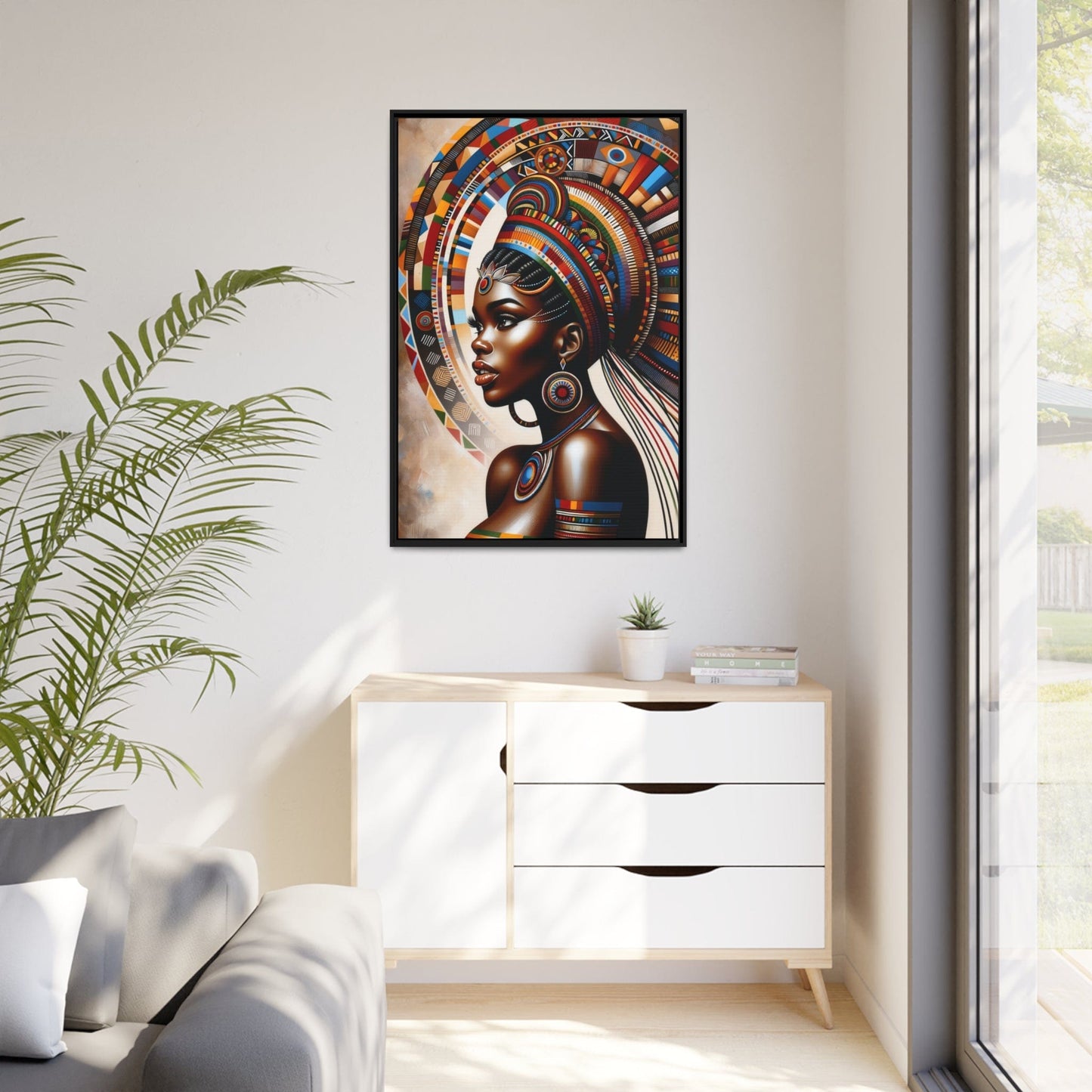 Printify Canvas Tableau "Les beautés intemporelles : Portraits de femmes africaines"