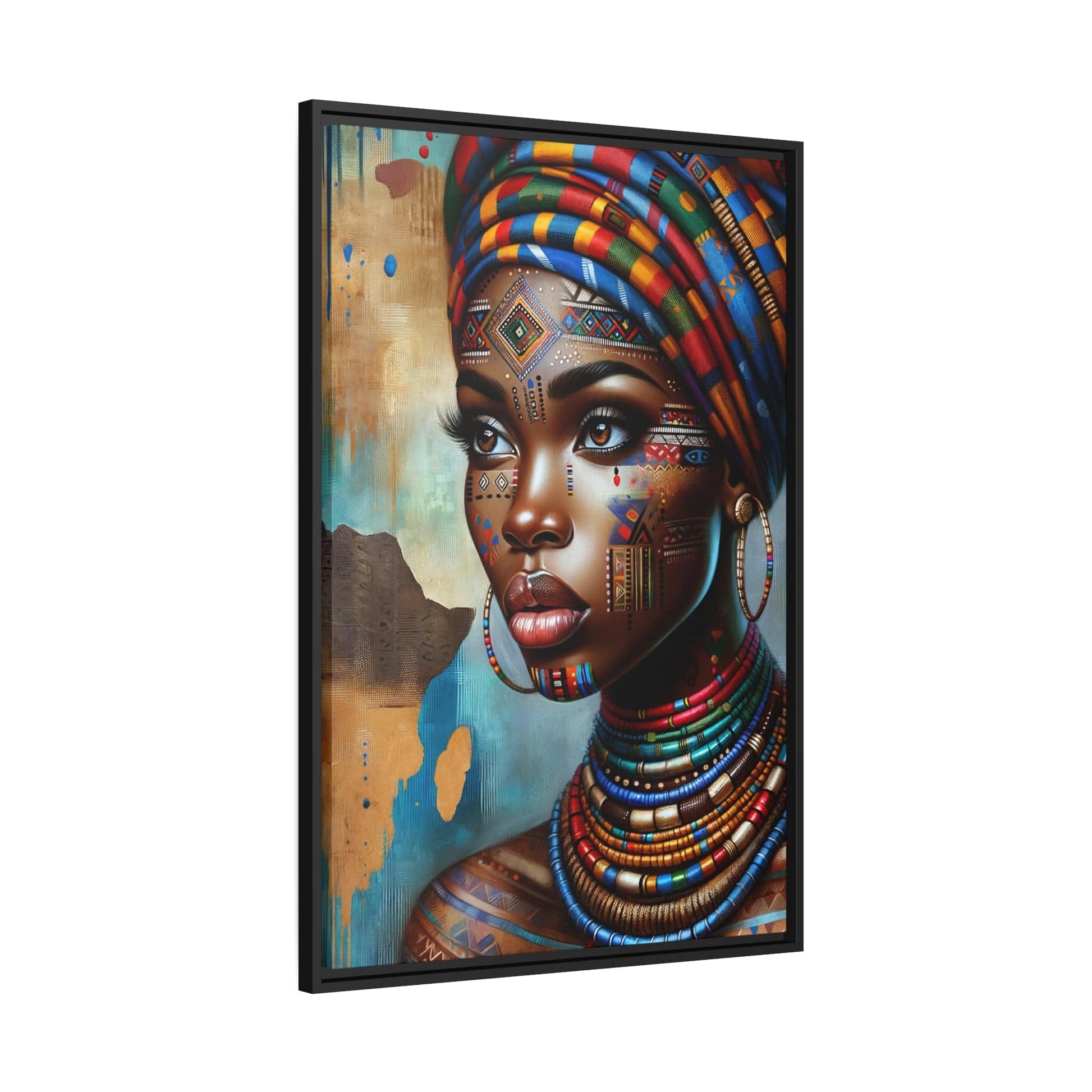 Printify Canvas Tableau "Vibrantes expressions de la féminité africaine dans un tableau captivant"