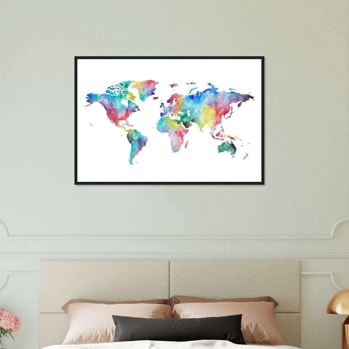 Canvanation Print Material Tableau Planisphere Du Monde - Mondes Connectés