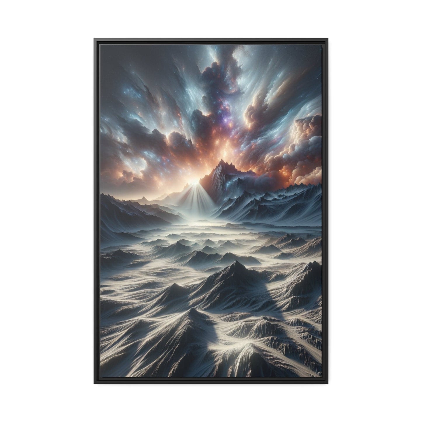 Printify Canvas 81.30 Cm″ x 121.90 Cm″ (Vertical) Tableau Éclats d'Altitude : Une Ode en Couleurs aux Cimes Inaltérables