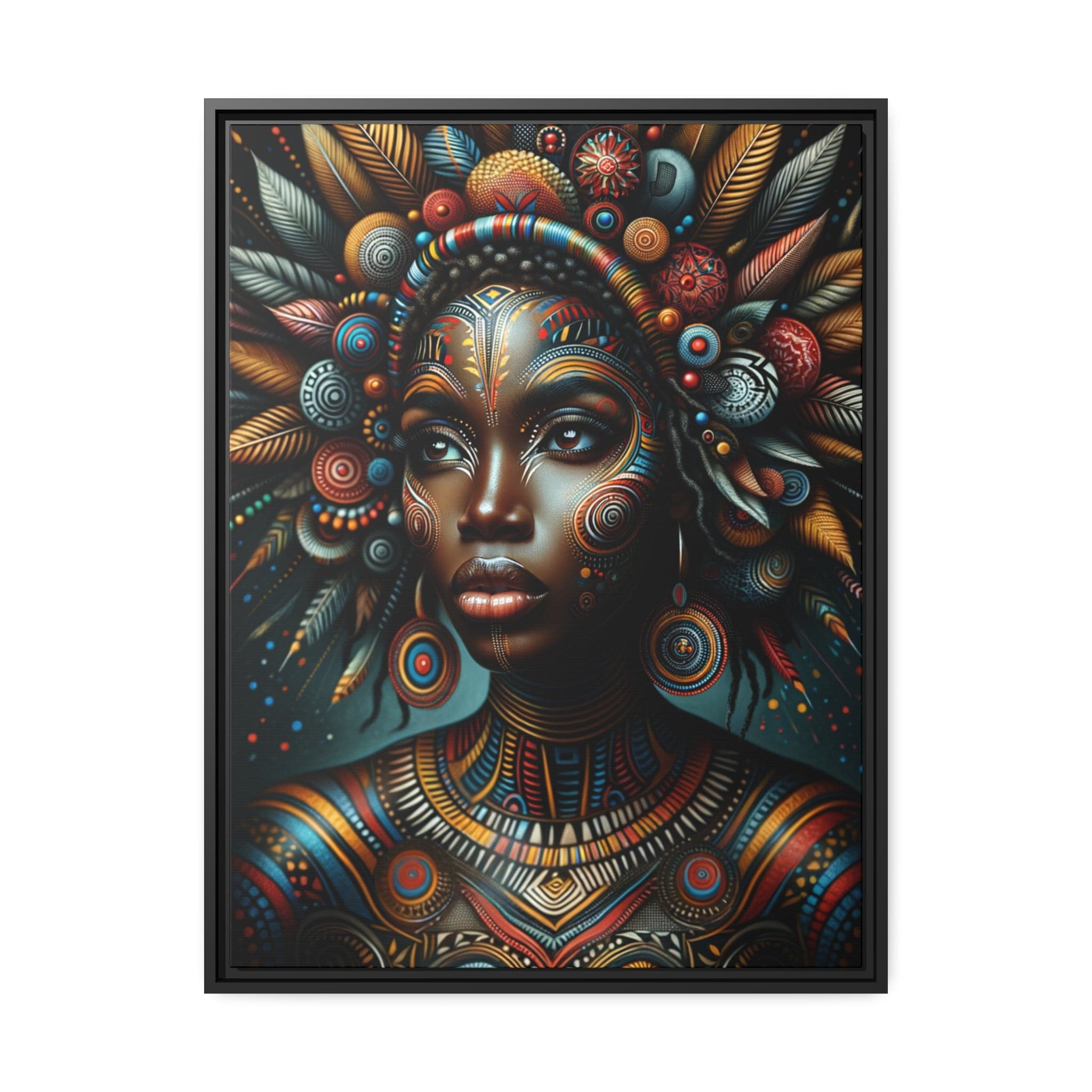 Printify Canvas 61.00 Cm" x 81.30 Cm" (Vertical) Tableau "La renaissance de l'Afrique : Portraits inspirants de femmes africaines"