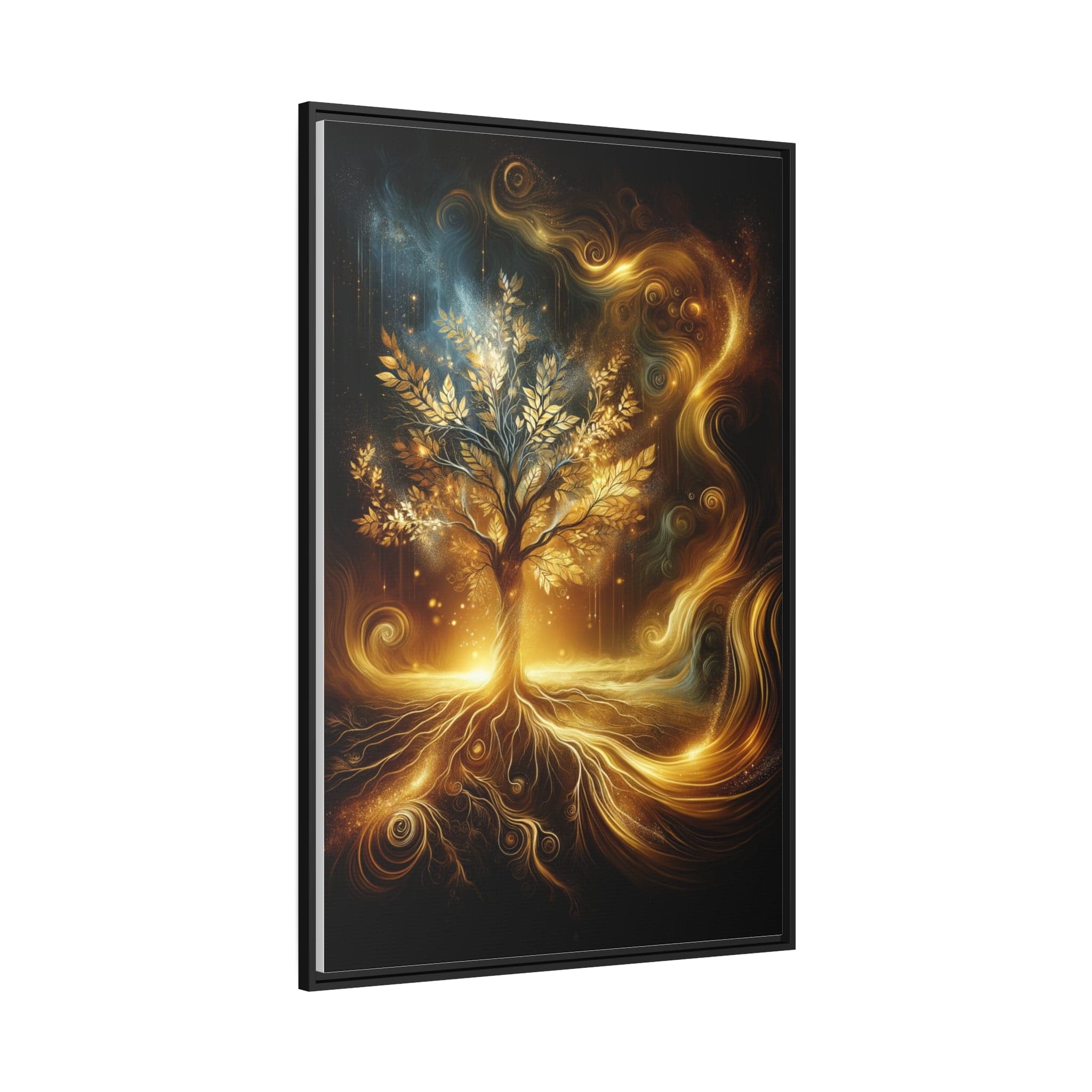 Printify Canvas Tableau L'arbre de vie en or étincelant: la puissance et la beauté de la nature sublimées