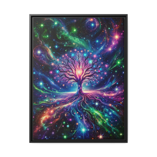 Printify Canvas 24" x 32" (Vertical) Tableau Arbre De Vie L'Energie Du Cosmos