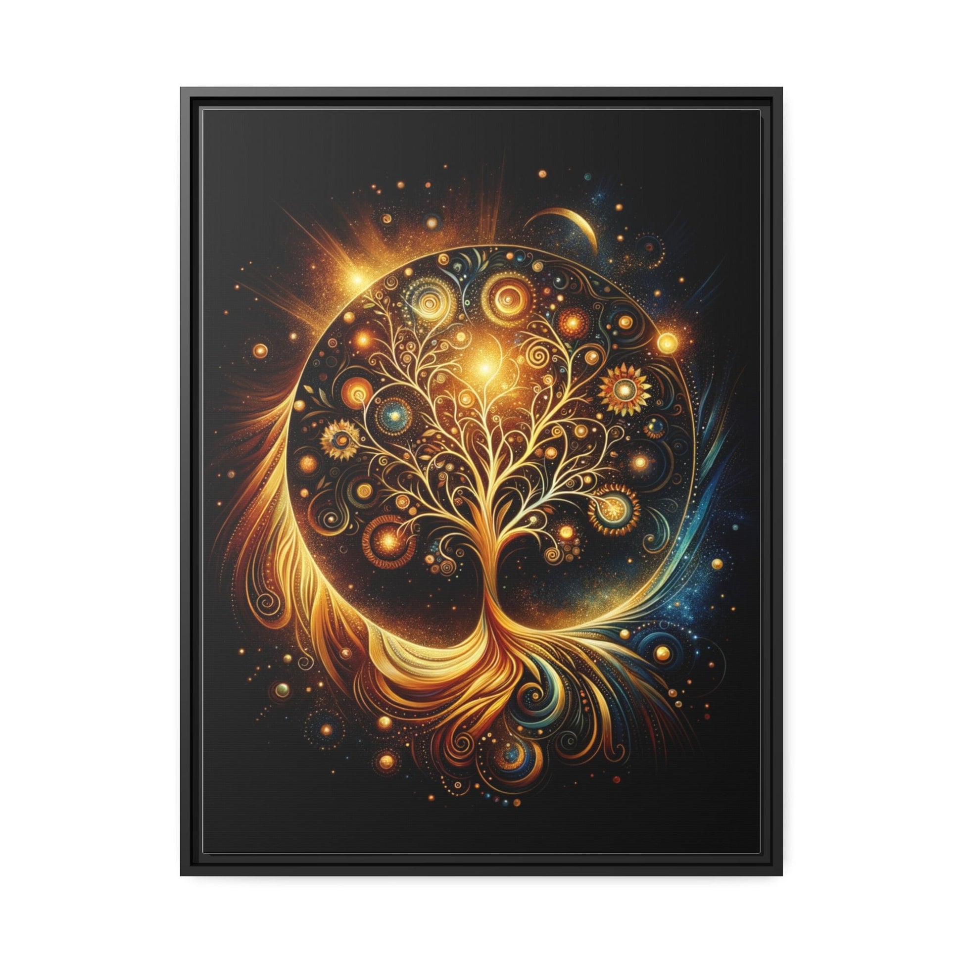 Printify Canvas 61.00 Cm" x 81.30 Cm" (Vertical) Tableau Éclat éternel : L'arbre de vie doré magnifie la beauté de la nature