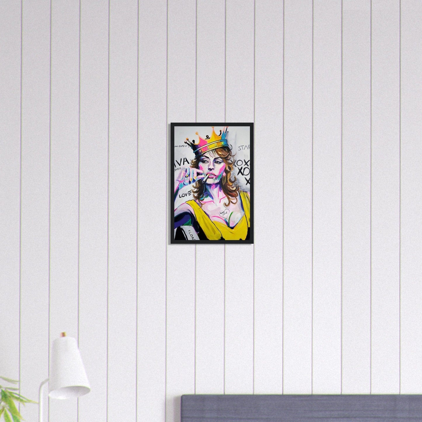 Canvanation Print Material 30x45 cm / 12x18″ Tableau Street Art Femme avec Couronne