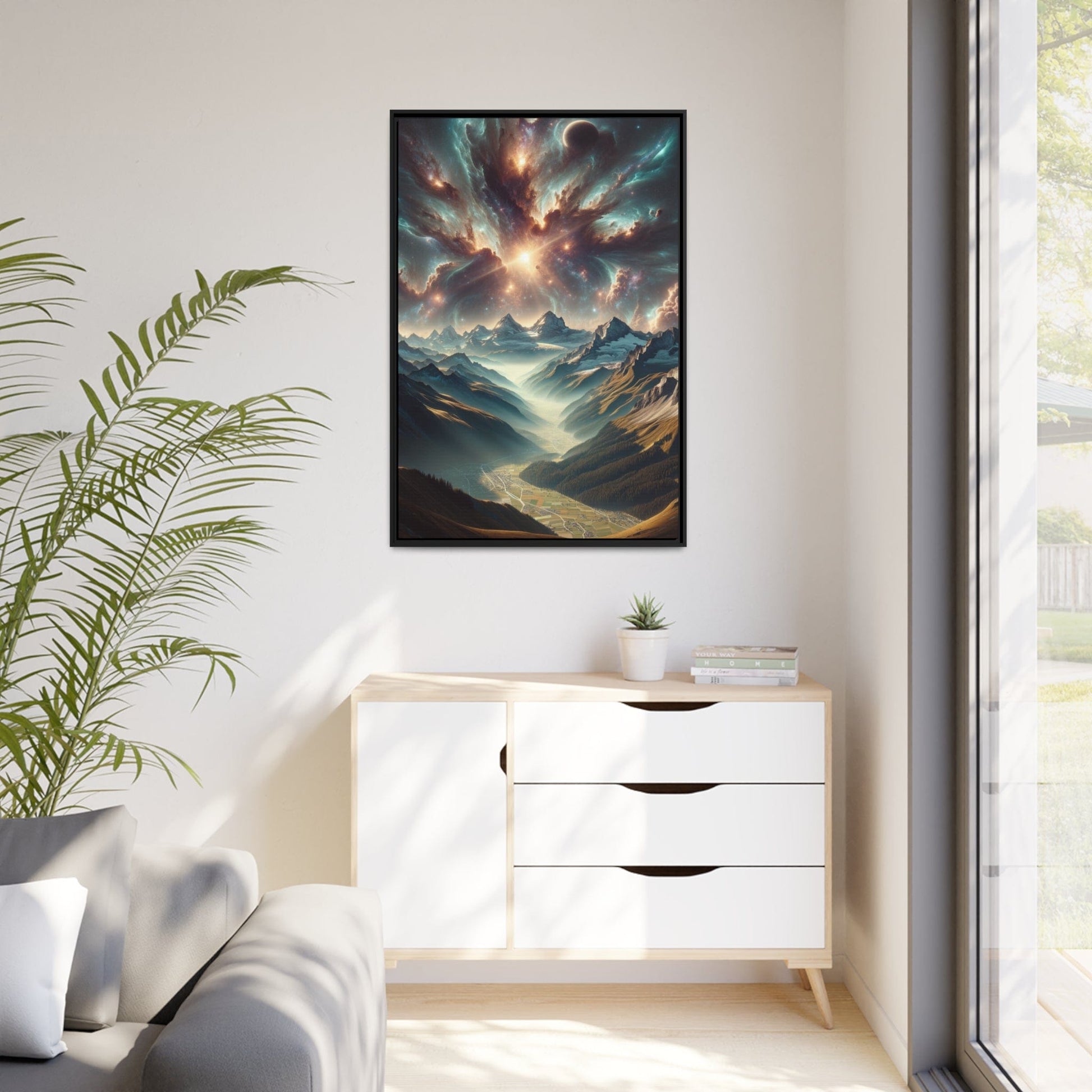 Printify Canvas Tableau Éclat Éternel : Les Cimes Sculptées par la Lumière