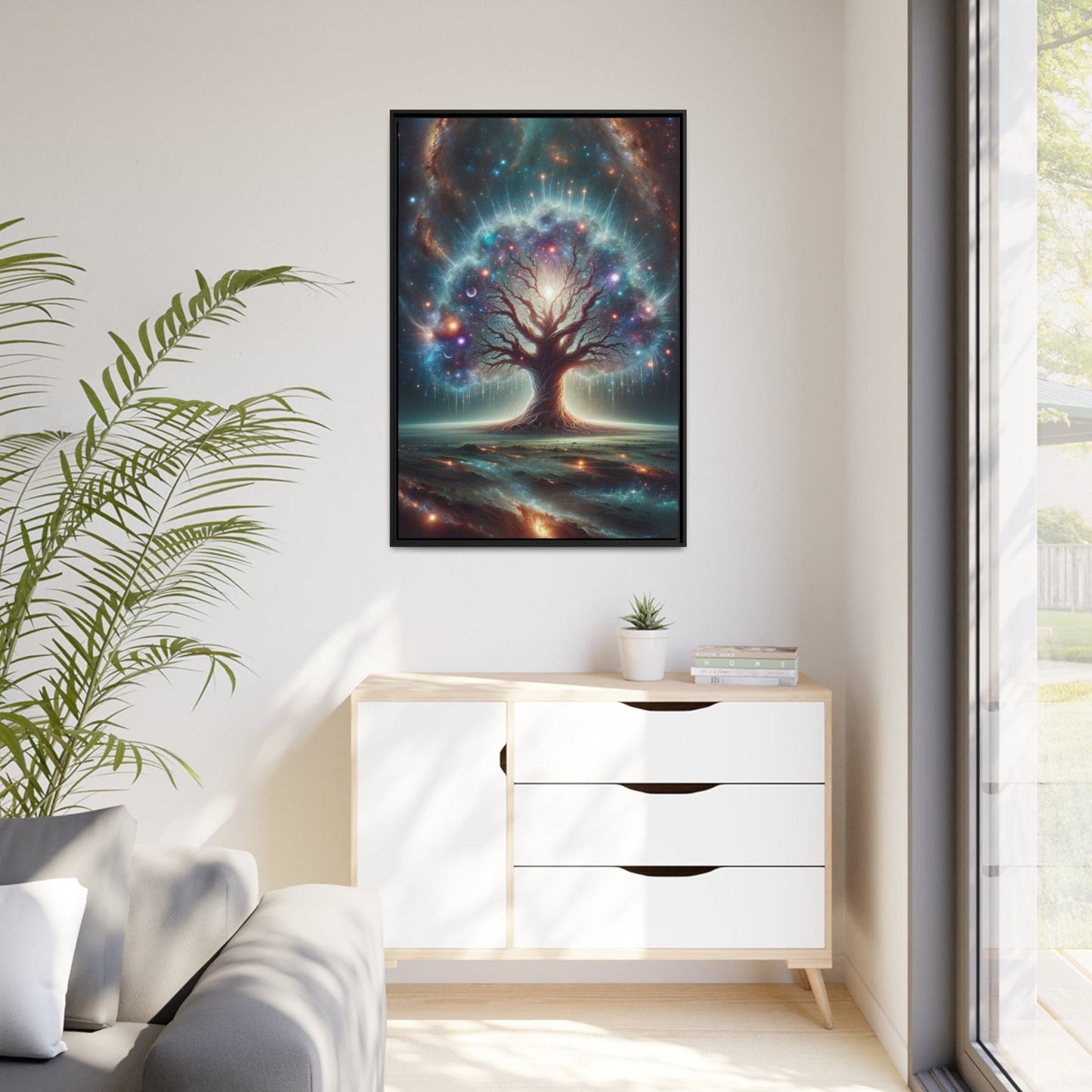 Printify Canvas Tableau Un arbre de vie cosmique