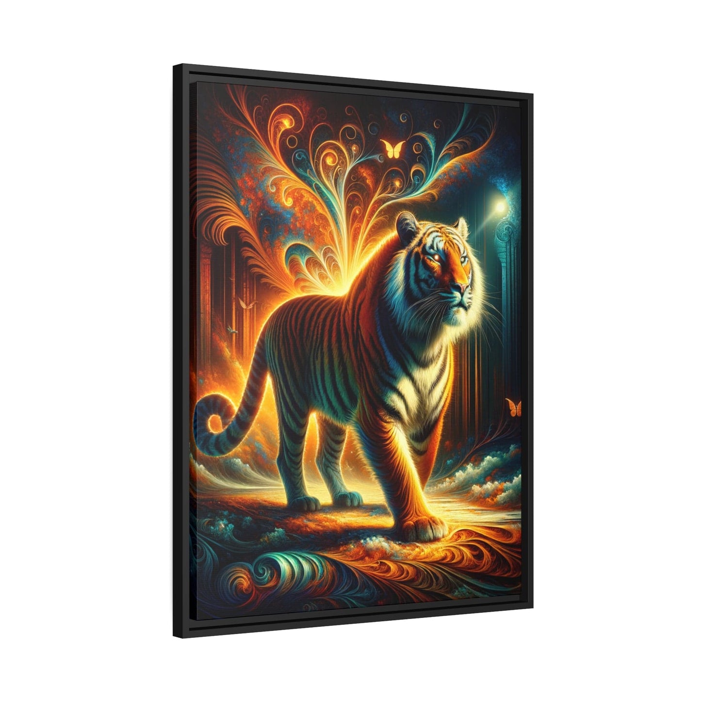 Printify Canvas Tableau Tigre Capturée En Couleurs