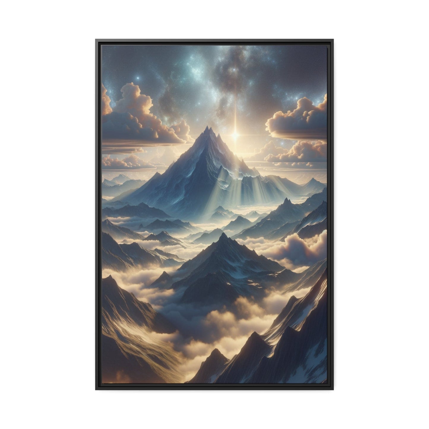 Printify Canvas 81.30 Cm″ x 121.90 Cm″ (Vertical) Tableau "Les sommets majestueux des montagnes : une ode à la grandeur de la nature"