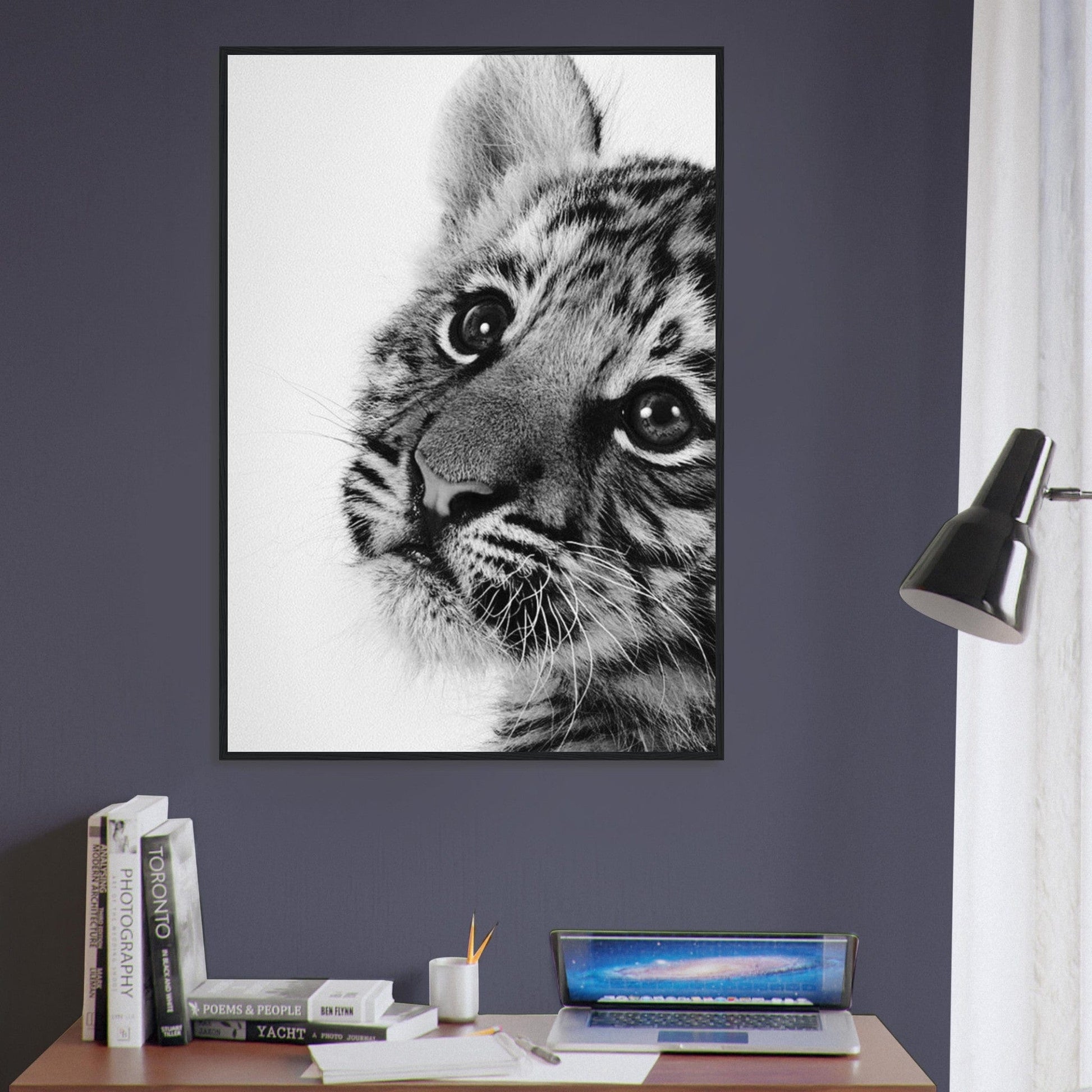 Canvanation Print Material Tableau Photo Noir Et Blanc-Animal-Lionceau