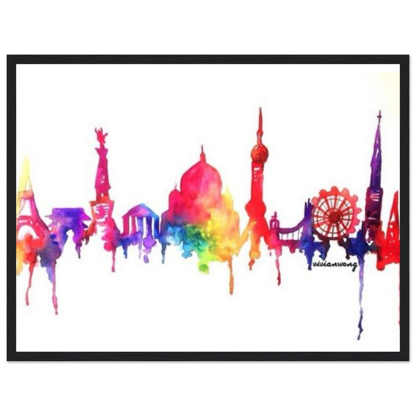 Canvanation Print Material 45x60 cm / 18x24″ Tableau Planisphere Du Monde - Univers Terrestre