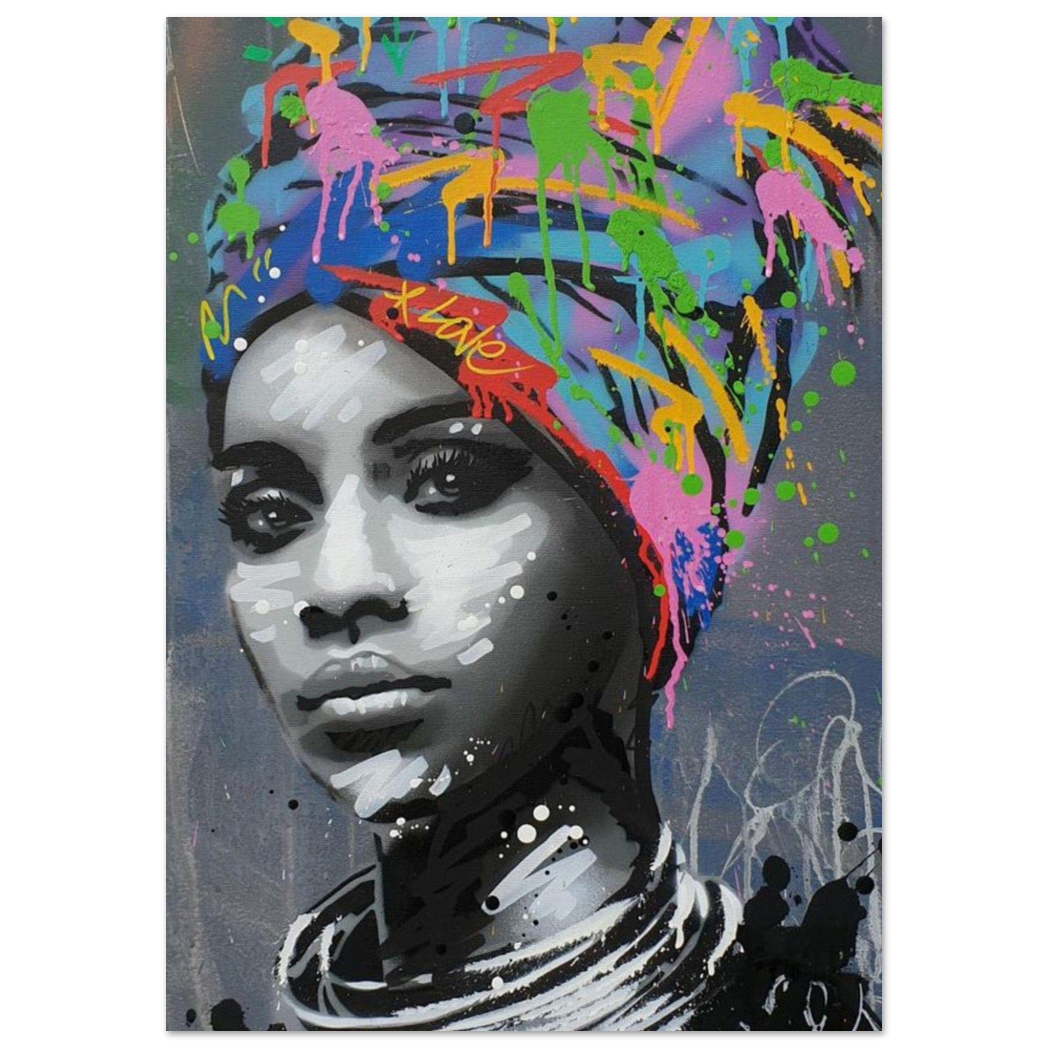 Gelato Print Material A1 (59.4 x 84.1 cm) Affiche Africain Turban Coloré