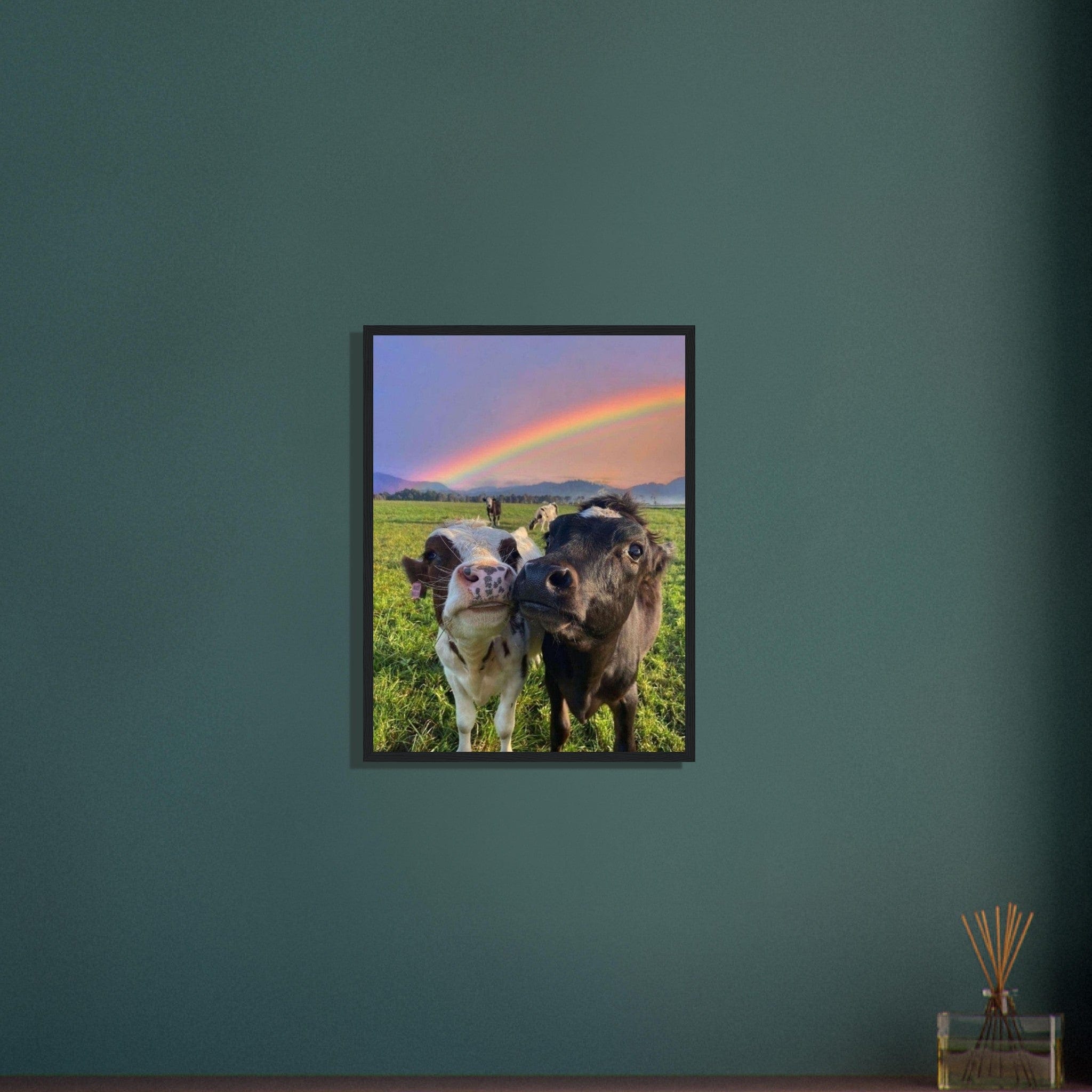 Canvanation Print Material Tableau Vache Arc En Ciel