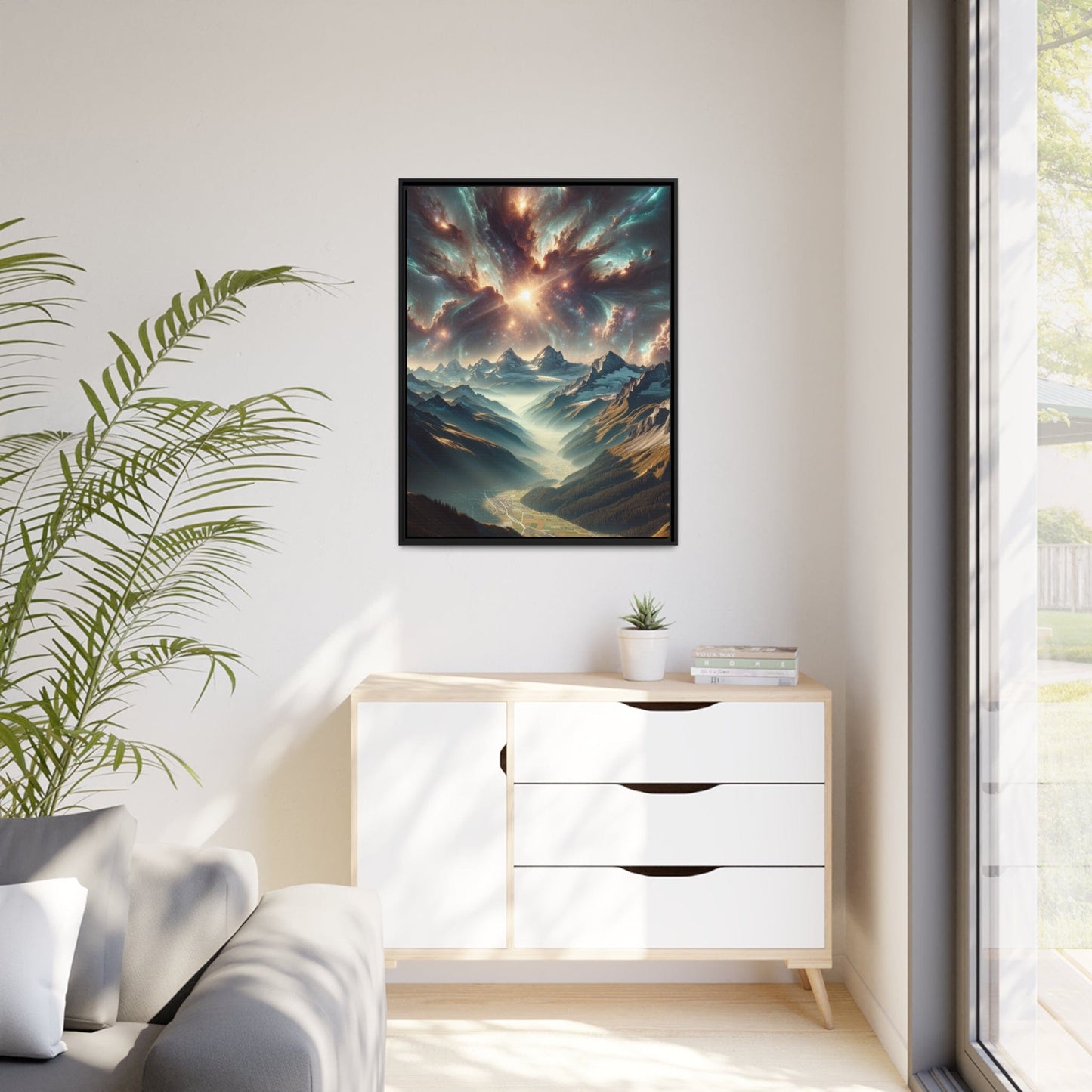 Printify Canvas Tableau Éclat Éternel : Les Cimes Sculptées par la Lumière