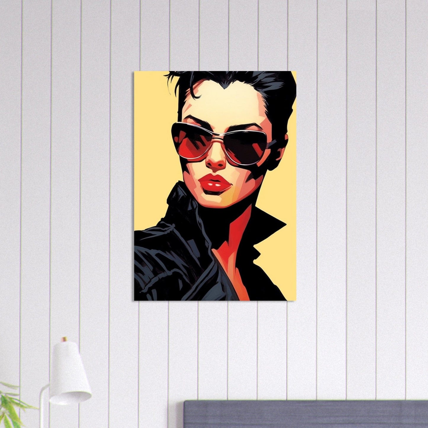 Gelato Print Material Peinture Portrait Femme Moderne