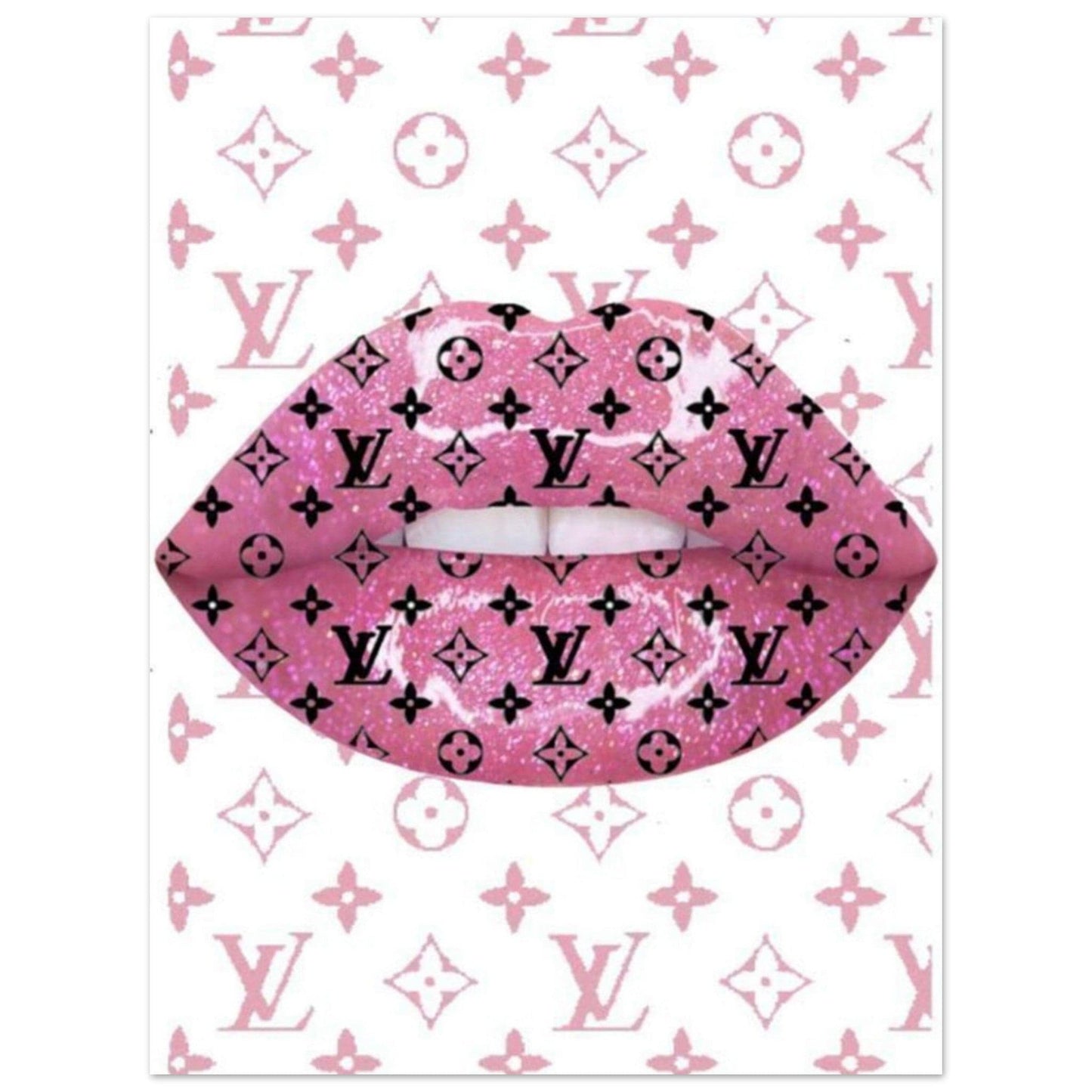 Gelato Print Material Affiche Louis Vuitton Levre Rose