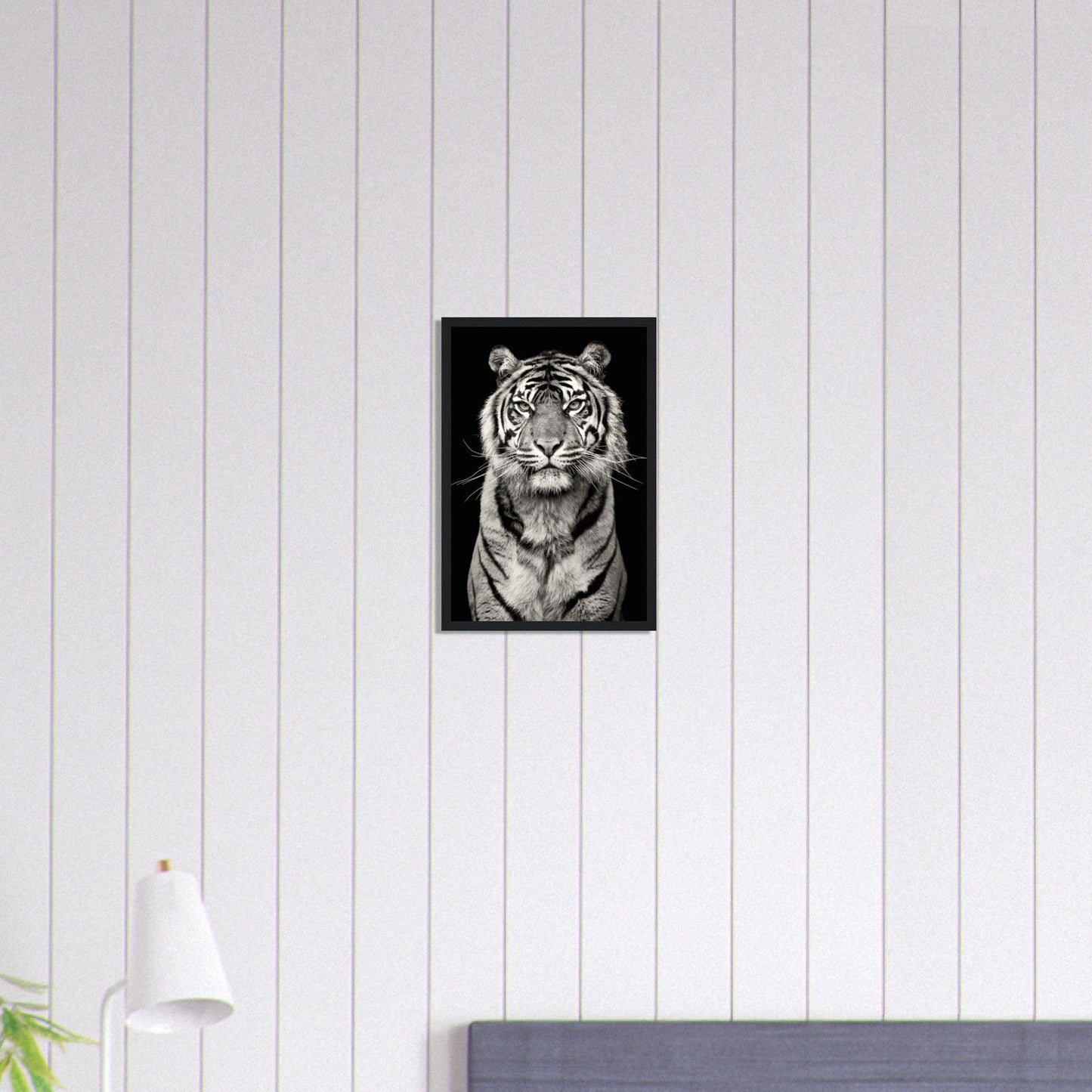 Canvanation Print Material 30x45 cm / 12x18″ Tableau Tigre Noir Et Blanc
