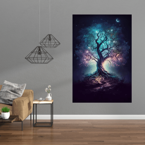 Canvanation Affiche Éclat Sylvestre : L'Arbre de Vie Majestueux