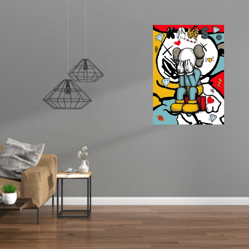 Canvanation Poster Street Art Kaws Triste Couleur