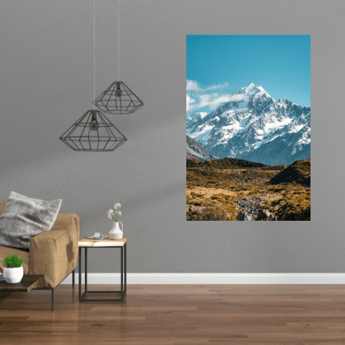 Gelato Print Material Affiche Montagne Ciel Bleu