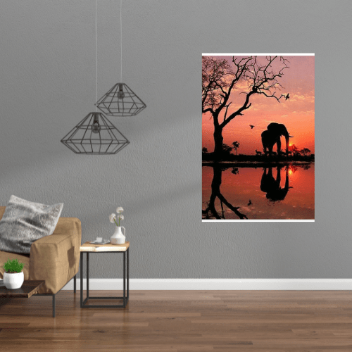 Gelato Print Material Affiche Africain Elephant