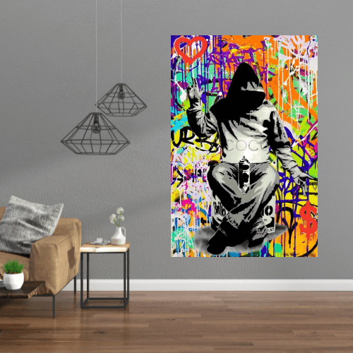 Canvanation Poster Street Art "Éclat Citadin : Les Murs Parlent en Couleurs"
