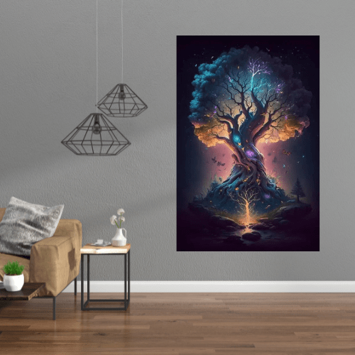 Canvanation Affiche Symphonie Végétale : L'Arbre de Vie en Splendeur