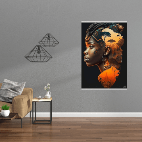 Gelato Print Material Cadre Africain