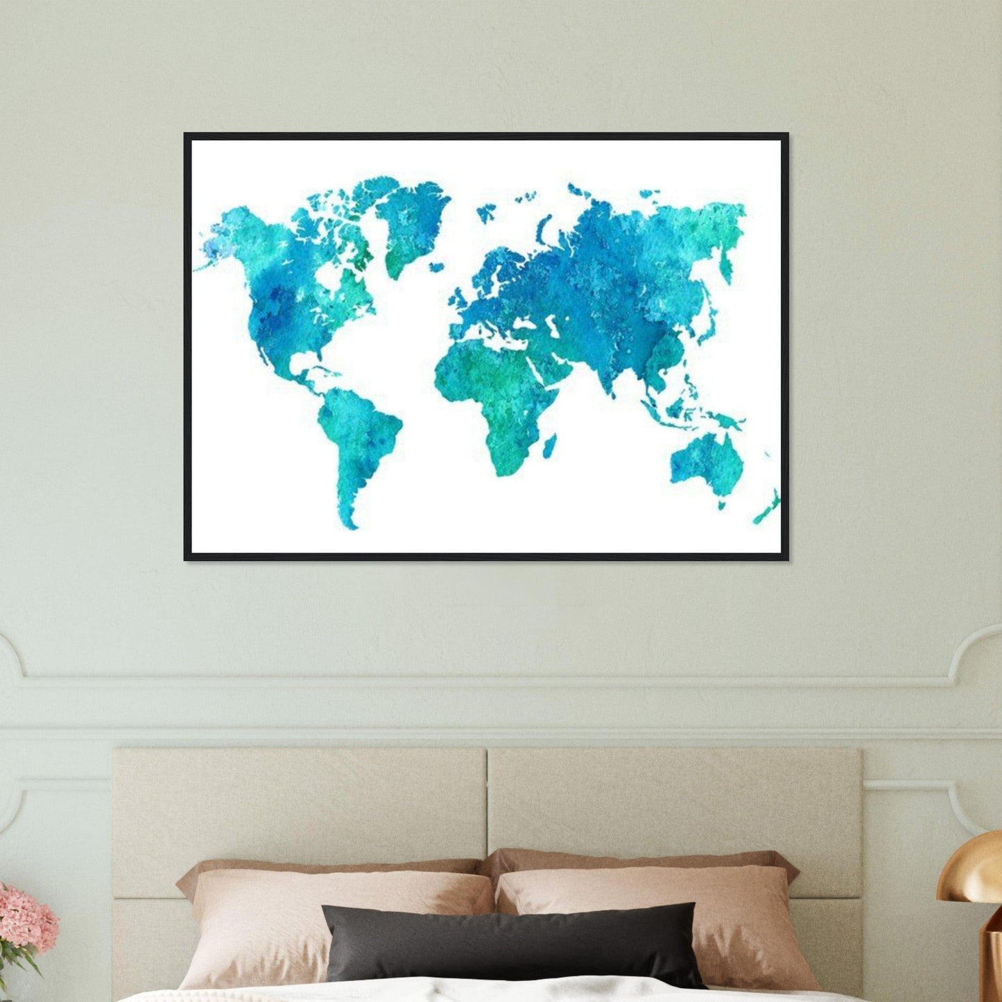 Canvanation Print Material Tableau Planisphere Du Monde