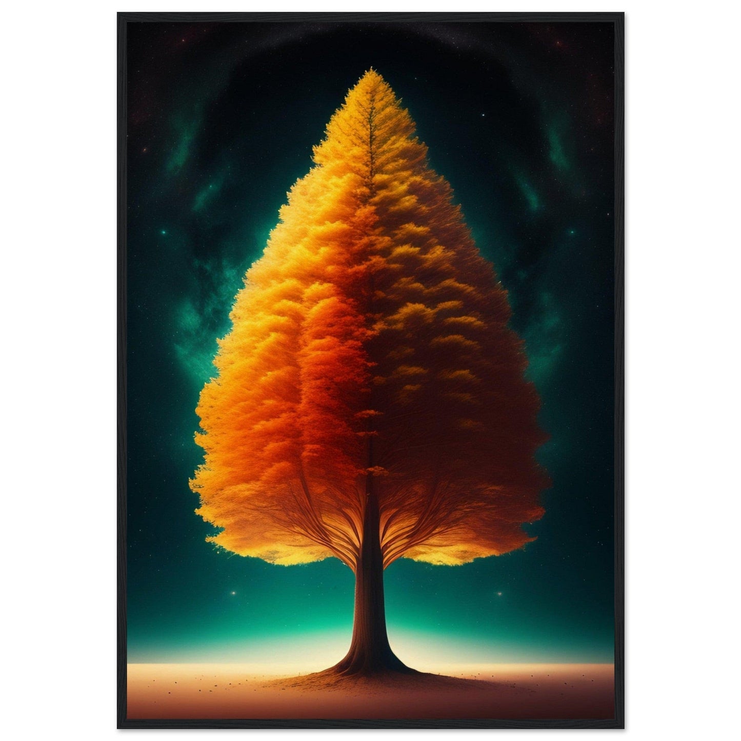 Canvanation Print Material 70x100 cm / 28x40″ / Noir Tableau Arbre De Vie Le Souffle de la Nature
