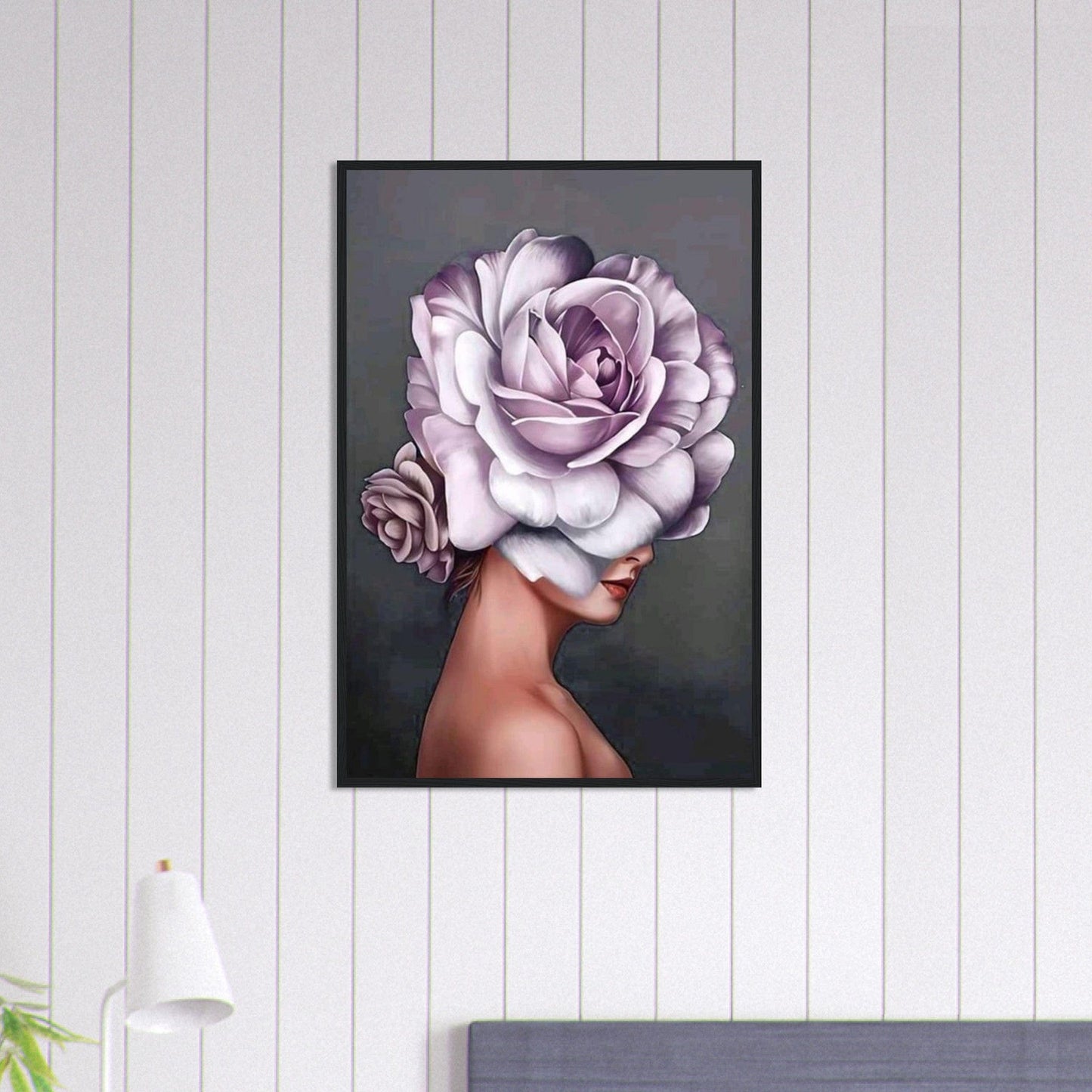 Canvanation Print Material 60x90 cm / 24x36″ Tableau Femme Fleurs Violet