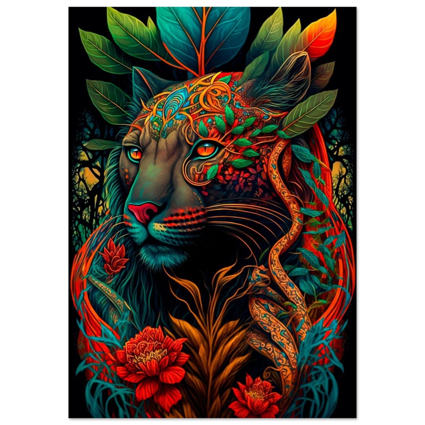 Gelato Print Material 70x100 cm / 28x40″ Affiche Africain Couleur éclatante