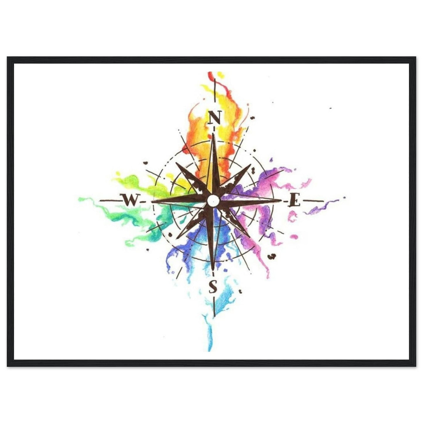 Canvanation Print Material 60x80 cm / 24x32″ Tableau Planisphere Du Monde Voyage à Travers les Continents