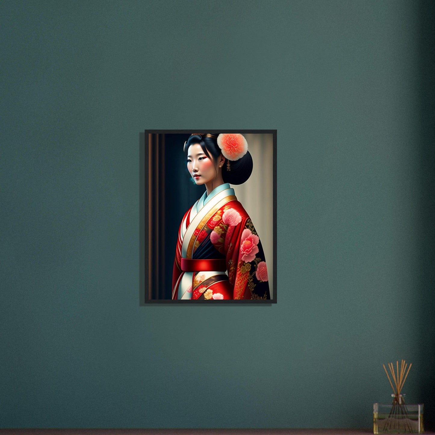 Canvanation Print Material Tableau Japon Geisha Femme Ancienne